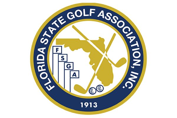 Logo for Florida State Golf Association, reading 