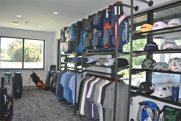 Clothing for sale at the SJGC Pro Shop